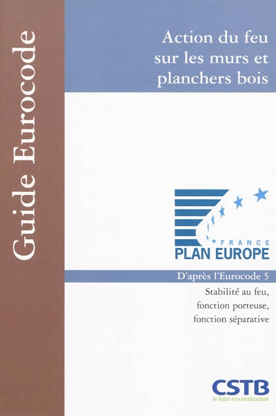 action du feu sur les murs et planchers bois : stabilité au feu, fonction porteuse, fonction séparative : d'après la norme en 1995-1-2 (eurocode 5, partie 1-2), plan europe france