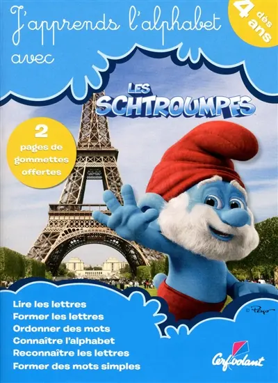 J'apprends l'alphabet avec les Schtroumpfs : dès 4 ans