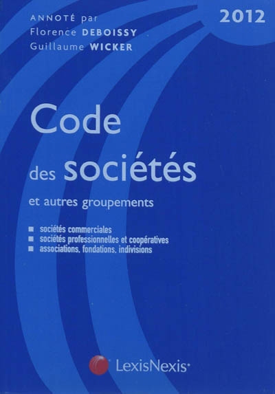 Code des sociétés et autres groupements 2012