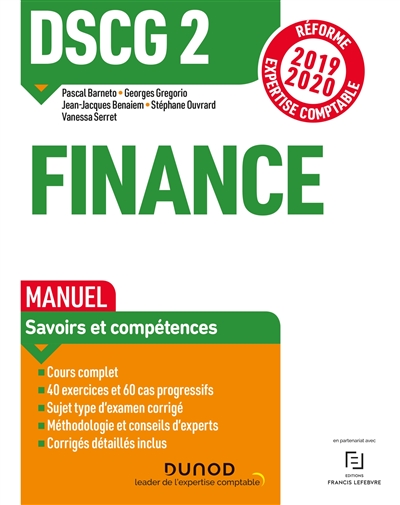 DSCG 2, finance : manuel : réforme expertise comptable 2019-2020