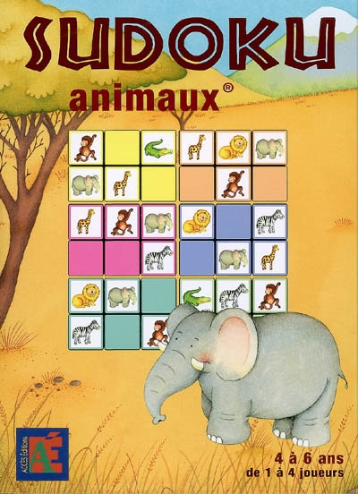 Sudoku animaux : de 4 à 6 ans, de 1 à 4 joueurs