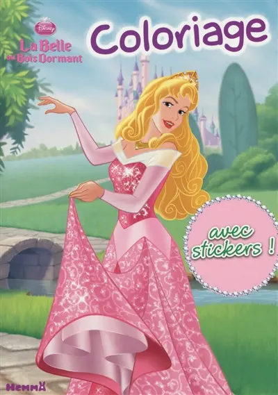 La belle au bois dormant : coloriage avec stickers