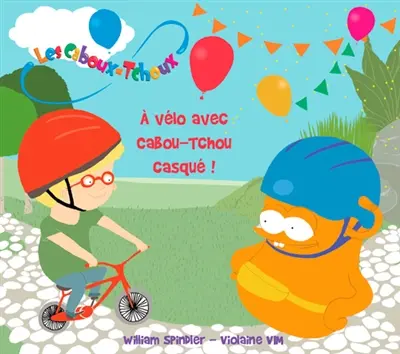 A vélo avec Cabou-Tchou casqué !
