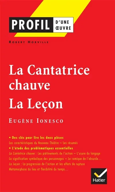 La cantatrice chauve (1850), La leçon (1851), Eugène Ionesco