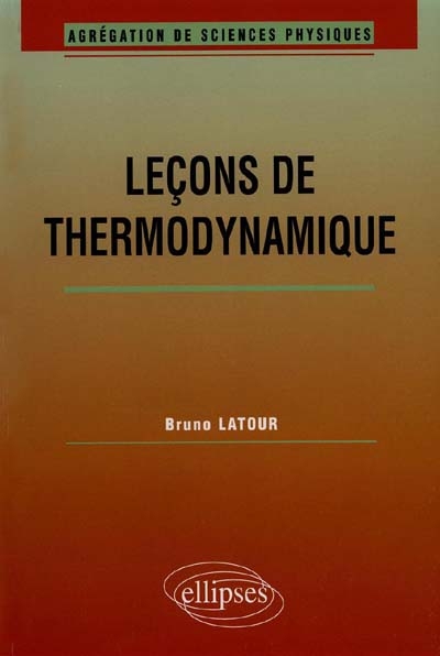 Leçons de thermodynamique