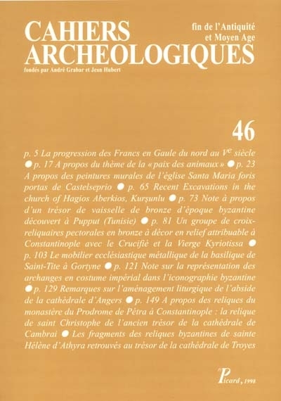 Cahiers archéologiques (Les), n° 46