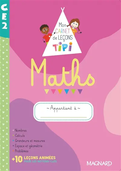 Mon carnet de leçons Tipi, maths CE2