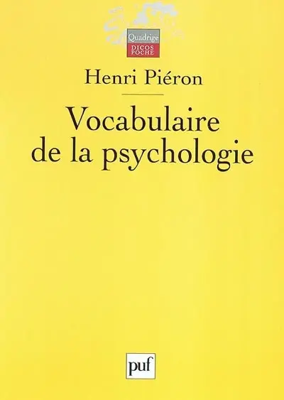 Vocabulaire de la psychologie