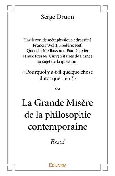 Une leçon de métaphysique...