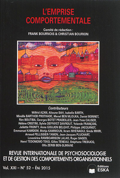 revue internationale de psychosociologie et de gestion des comportements organisationnels, n° 52. l'emprise comportementale : le pouvoir hiérarchique, ses limites, ses débordements