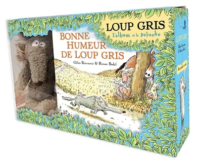 Bonne humeur de Loup gris : l'album et la peluche