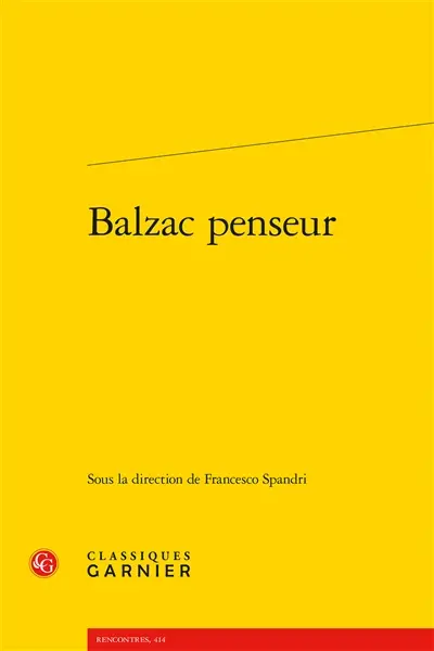 Balzac penseur