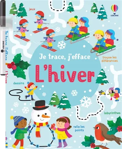 L'hiver : Je trace, j'efface : dès 3 ans