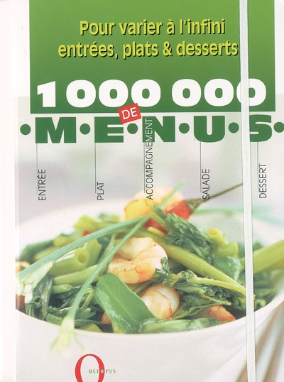 1.000.000 de menus : pour varier à l'infini entrées, plats et desserts !