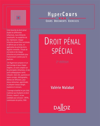 Droit pénal spécial