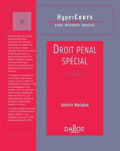 Droit pénal spécial