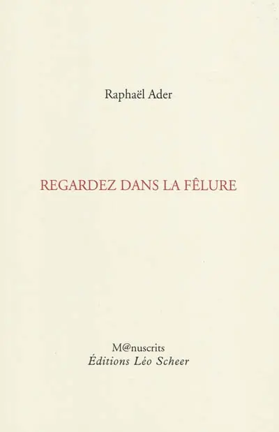 Regardez dans la fêlure