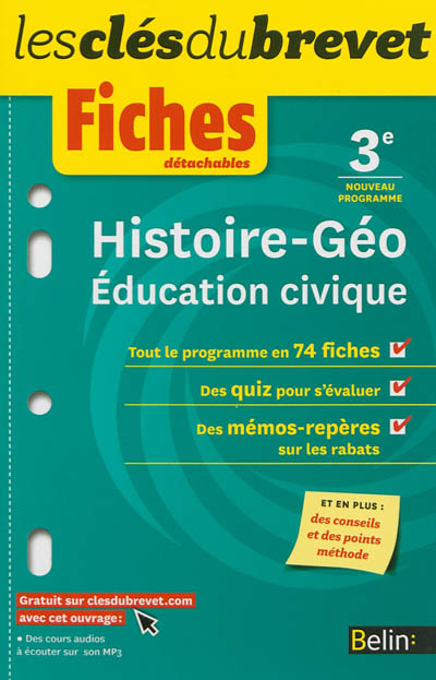Histoire géo, éducation civique 3e : nouveau programme