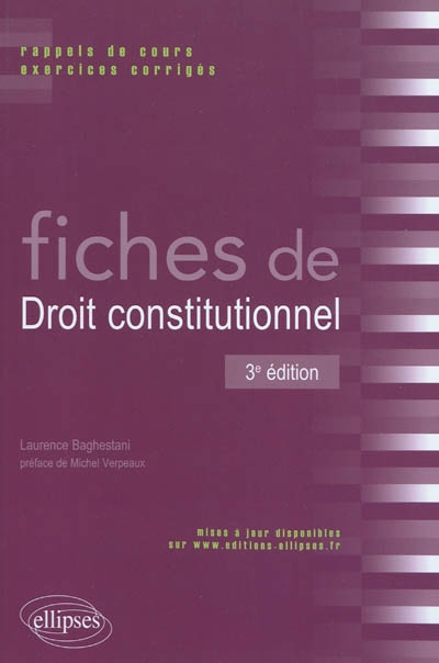 Fiches de droit constitutionnel : rappels de cours et exercices corrigés