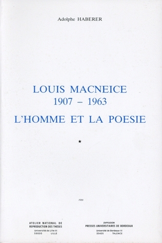 Louis MacNeice (1907-1963), l'homme et la poésie