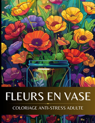 Fleurs en vase : Coloriage...