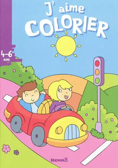 J'aime colorier, 4-6 ans : en voiture