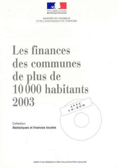 Les finances des communes de plus de 10.000 habitants en 2003