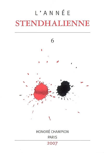 Année stendhalienne (L'),...