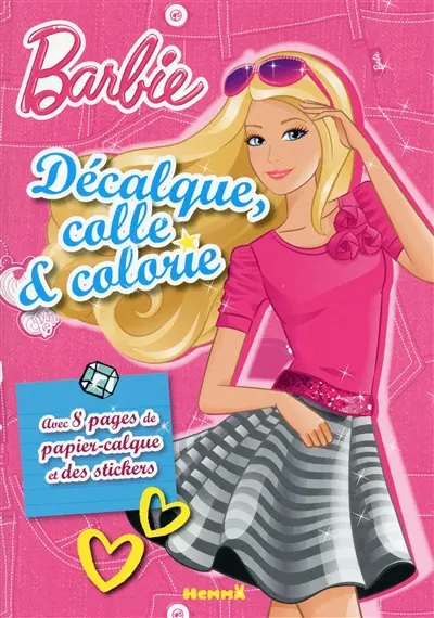 Barbie : décalque, colle & colorie