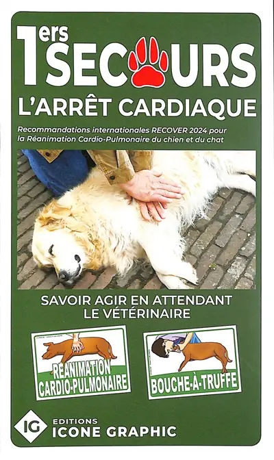 1ers secours, l'arrêt cardiaque : savoir agir en attendant le vétérinaire : recommandations internationales Recover 2024 pour la réanimation cardio-pulmonaire du chien et du chat
