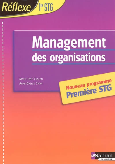 Management des organisations : Première STG