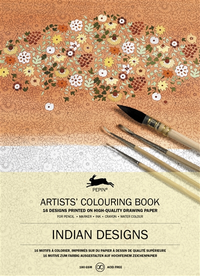 Artists' colouring book. Indian designs. Livret de coloriage artistes. Indian designs. Künstler-Malbuch. Indian designs