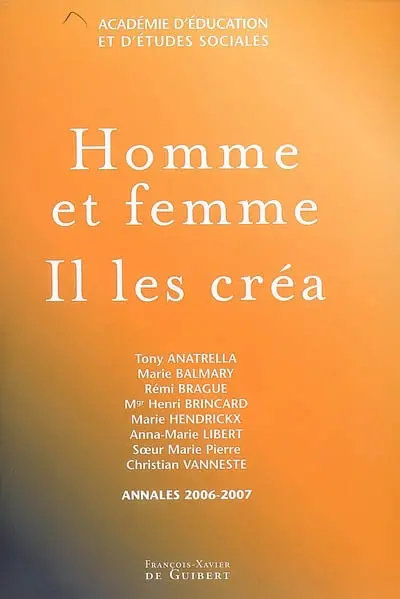 Homme et femme Il les créa