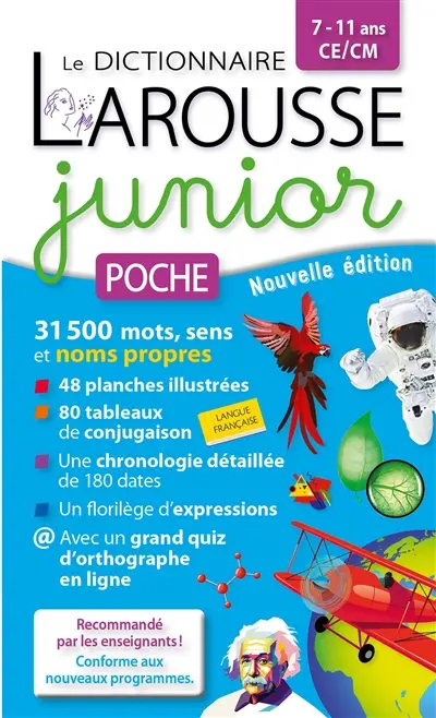 Le dictionnaire Larousse junior poche, 7-11 ans, CE-CM