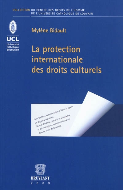 La protection internationale des droits culturels