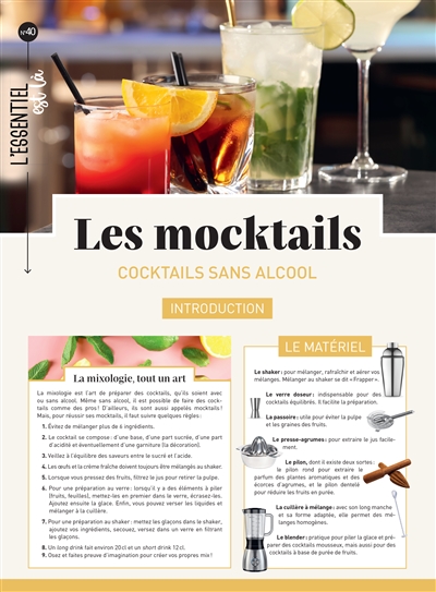 Les mocktails : cocktails sans alcool
