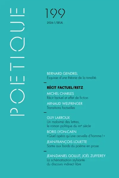 Poétique, n° 199