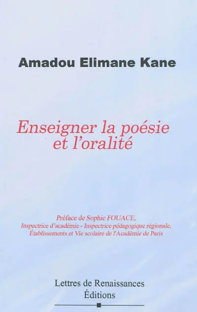 Enseigner la poésie et l'oralité
