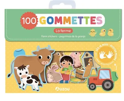 La ferme : 100 gommettes. Farm stickers. Pegatinas de la granja