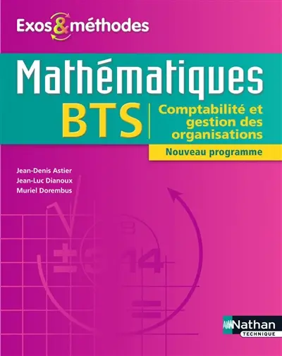 Mathématiques, BTS comptabilité et gestion des organisations