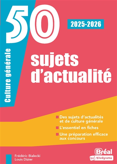 50 sujets d'actualité :...