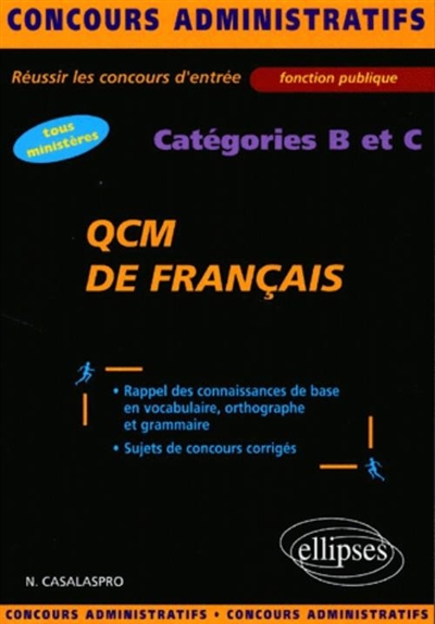 QCM de français, catégories B et C
