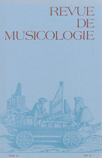 Revue de musicologie, n° 1 (1994)