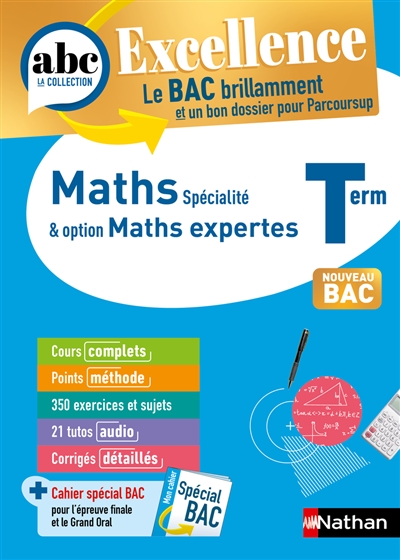 Maths spécialité & option maths expertes, terminale : nouveau bac