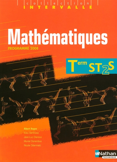 Mathématiques, terminales ST2S : manuel de l'élève