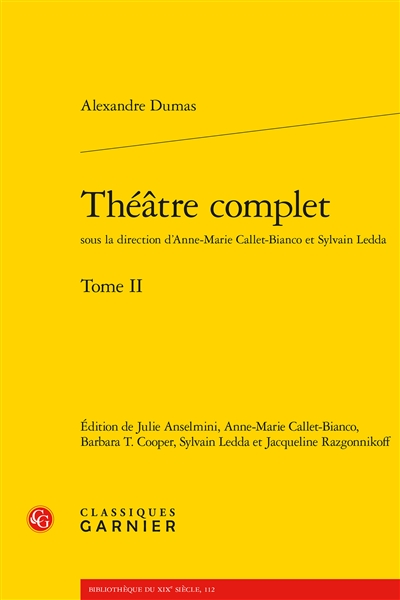Théâtre complet. Vol. 2