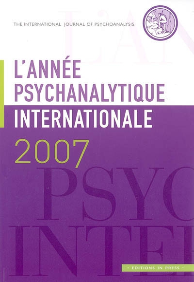 Année psychanalytique internationale (L'), n° 2007