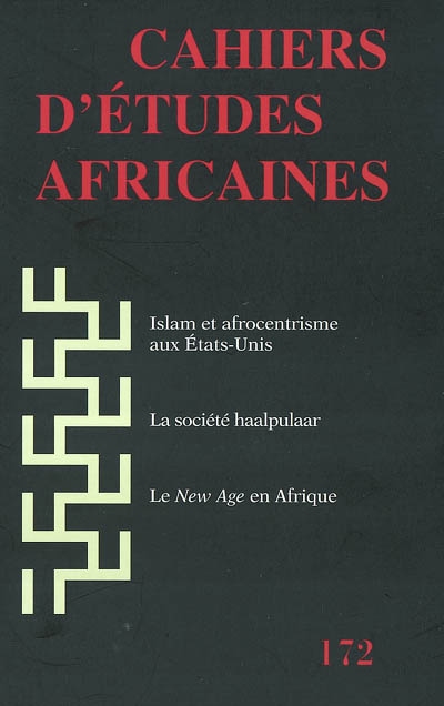Cahiers d'études africaines, n° 172