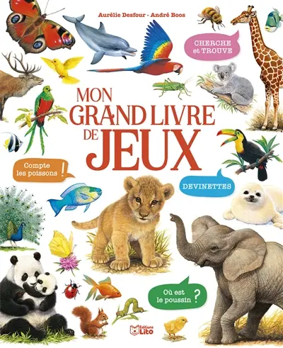 Mon grand livre de jeux : les animaux