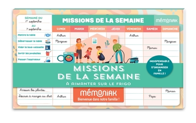 Missions de la semaine Mémoniak : bloc aimanté à compléter